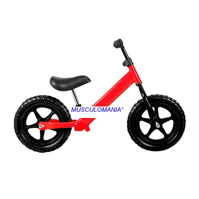 Bicicleta de metal sin pedales niños roja